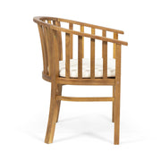 Outdoor Wooden Dining Chairs With Cushions (Set of 2) - R&R Furniture Gallery (Fountain Valley, CA)