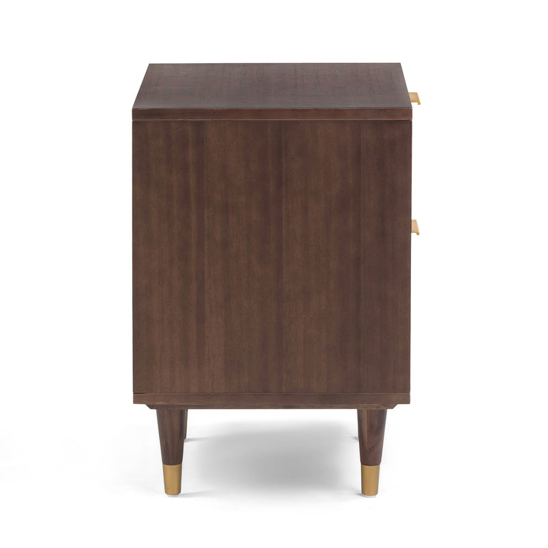 TOV Furniture Sierra accent nightstand with sleek design, featuring a modern wooden finish and a single drawer for storage.