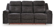 Brysonview - Reclining Sofa - Charcoal - R&R Furniture Gallery (Fountain Valley, CA)