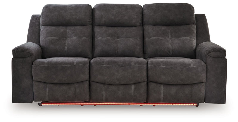 Brysonview - Reclining Sofa - Charcoal - R&R Furniture Gallery (Fountain Valley, CA)