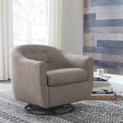 Upshur - Swivel Glider Accent Chair - Taupe - R&R Furniture Gallery (Fountain Valley, CA)