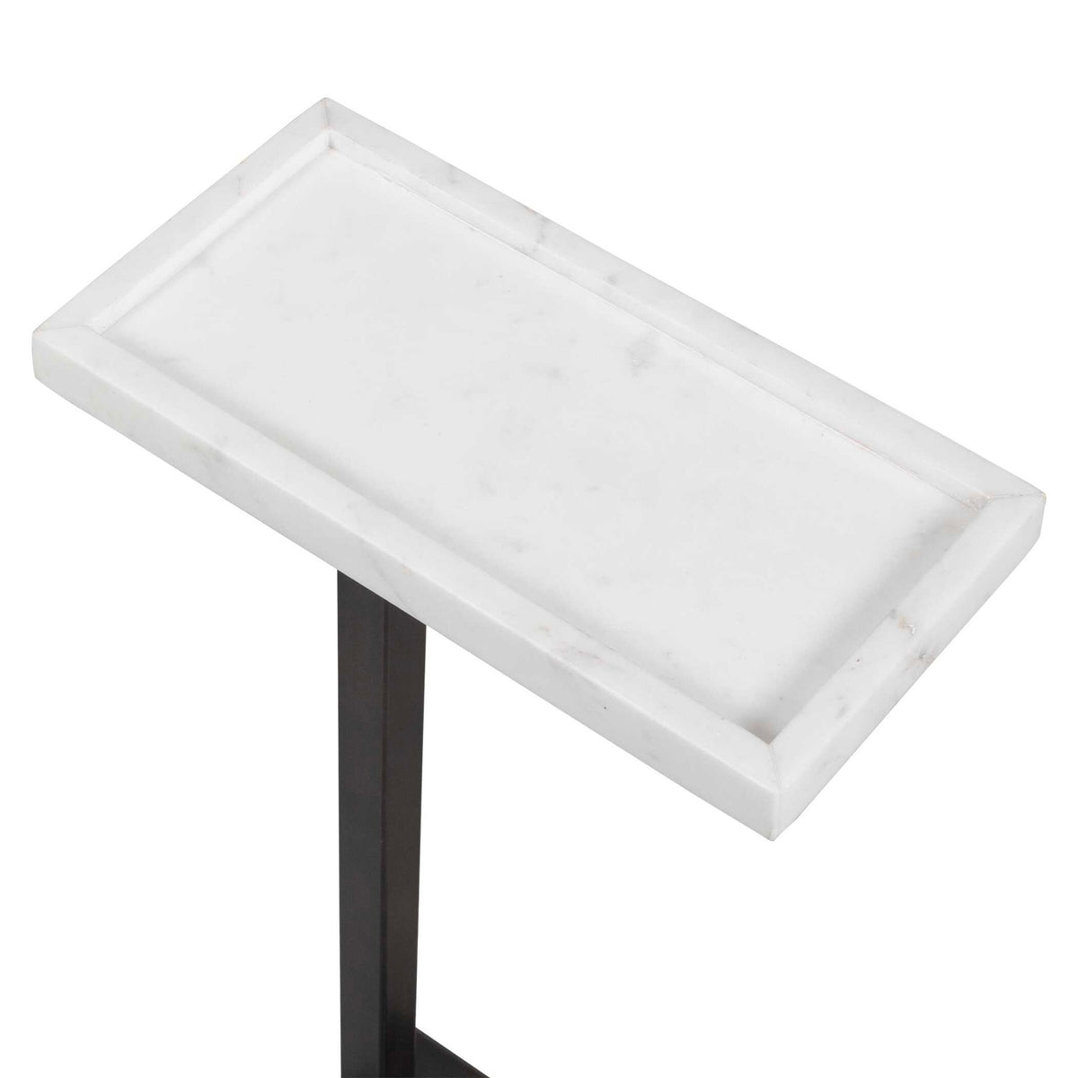 Accent Table - Bronze / White