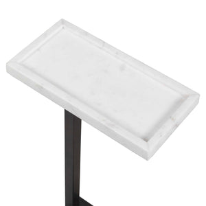 Accent Table - Bronze / White