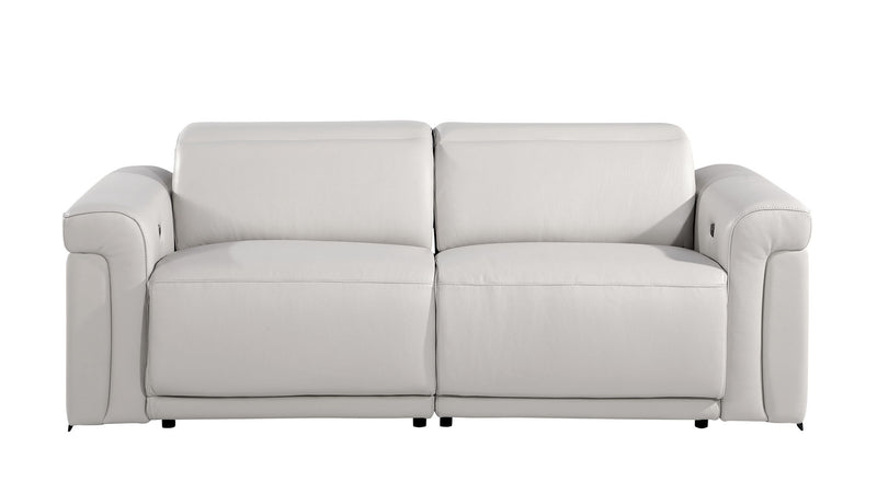 1126 - Top Grain Power Reclining Italian Leather Living Room Set - R&R Furniture Gallery (Fountain Valley, CA)