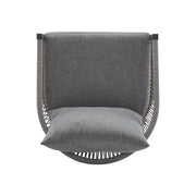 Modern Curved Aluminum Lounge Chair With Stylish Rope Weave Design And Cushioned Comfort For Outdoor - R&R Furniture Gallery (Fountain Valley, CA)