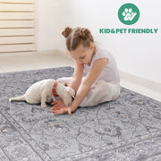 Marfi - 8' X 10' Oriental Area Rug - Ivory / Gray - R&R Furniture Gallery (Fountain Valley, CA)