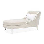 La Marisia - Chenille Chaise - Tranquil / Light Champagne - R&R Furniture Gallery (Fountain Valley, CA)