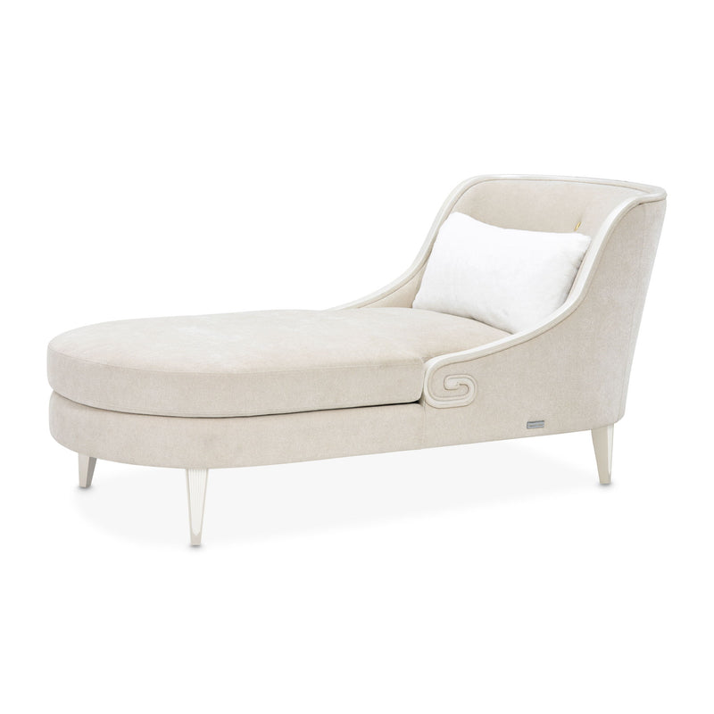 La Marisia - Chenille Chaise - Tranquil / Light Champagne - R&R Furniture Gallery (Fountain Valley, CA)