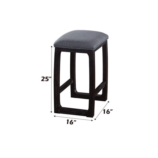 Razo - Counter Height Stool - Fabric & Weathered Espresso - R&R Furniture Gallery (Fountain Valley, CA)