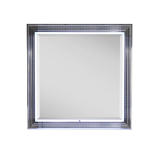 Moon - Smooth Mirror With LED - White - R&R Furniture Gallery (Fountain Valley, CA)