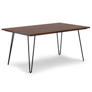 Hunter handcrafted dining table by Simpli-Home featuring a sturdy wooden surface and elegant design for modern dining rooms.
