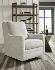 Kambria - Swivel Glider Accent Chair - Fog - R&R Furniture Gallery (Fountain Valley, CA)