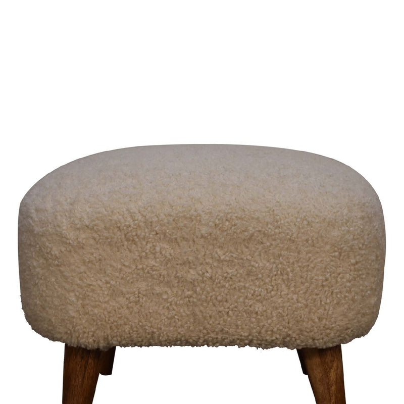 Square Footstool - Cream - R&R Furniture Gallery (Fountain Valley, CA)