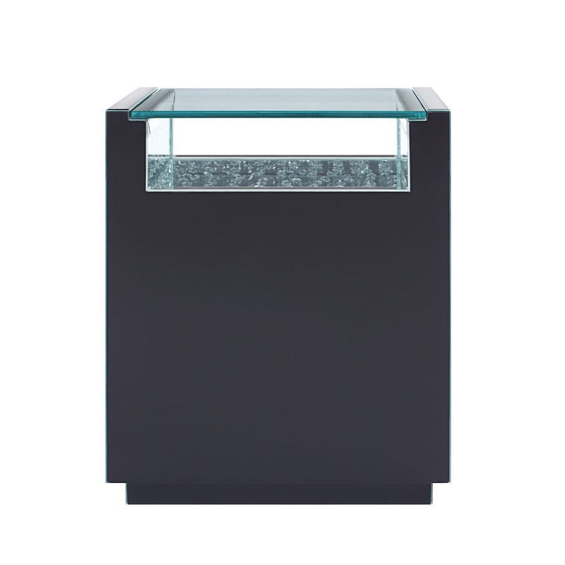 Nysa - 20" X 14" Accent Table - Mirrored & Faux Crystals - R&R Furniture Gallery (Fountain Valley, CA)