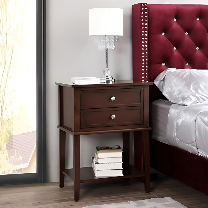 Newton - Nightstand - Cappuccino - R&R Furniture Gallery (Fountain Valley, CA)