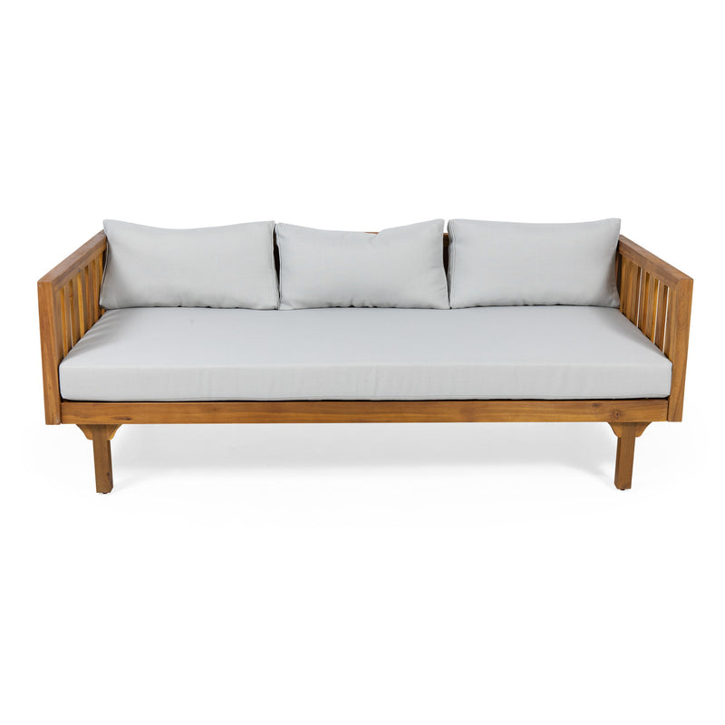 Claremont - 3 Seater Daybed Teak Acacia Wood Water Resistant Cushions - R&R Furniture Gallery (Fountain Valley, CA)