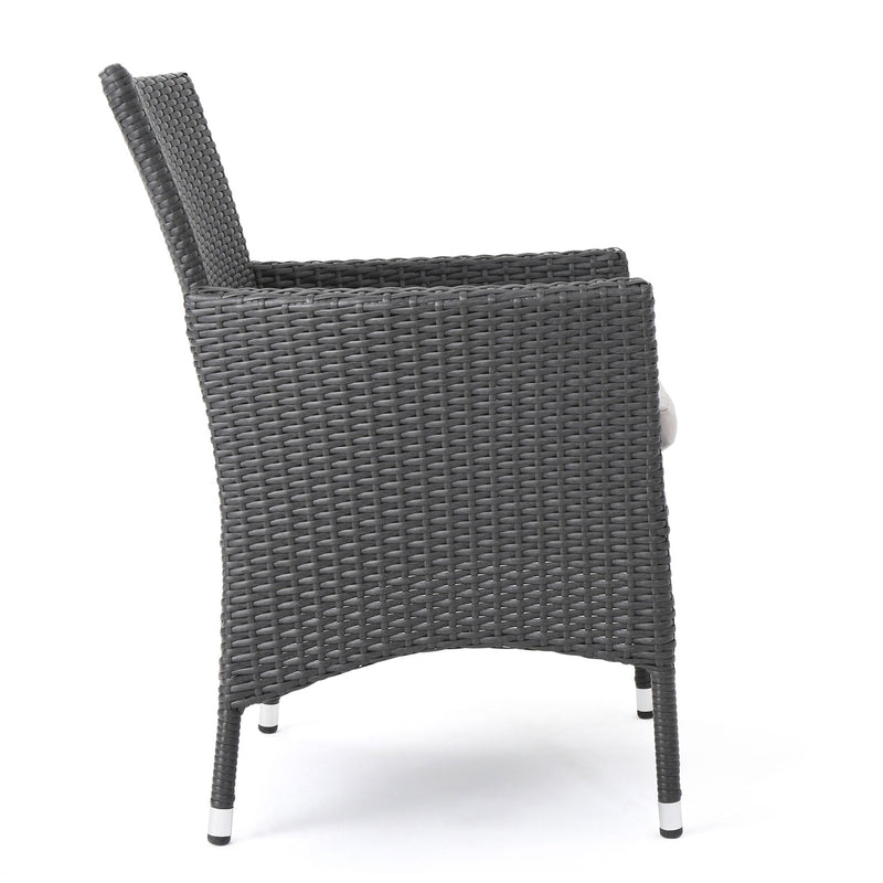 Dimensional Outdoor Dining Chair With Cushion Seat And Iron Frame (Set of 2) - R&R Furniture Gallery (Fountain Valley, CA)