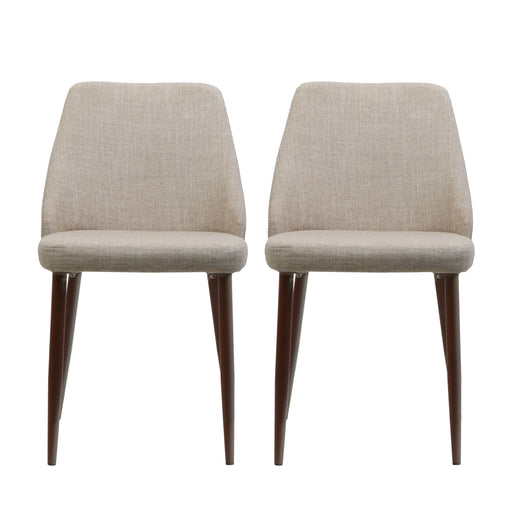 Modern Dining Chair With Iron Legs And Wood Finish - R&R Furniture Gallery (Fountain Valley, CA)