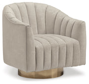 Penzlin - Swivel Accent Chair - Pearl - R&R Furniture Gallery (Fountain Valley, CA)