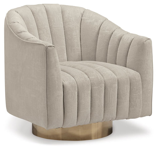 Penzlin - Swivel Accent Chair - Pearl - R&R Furniture Gallery (Fountain Valley, CA)