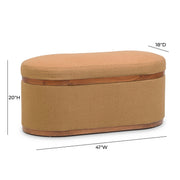 Olivier - Boucle Oval Storage Ottoman - R&R Furniture Gallery (Fountain Valley, CA)