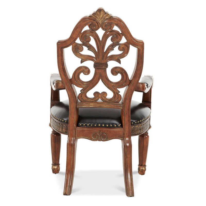 Villa Valencia - Pull-Up Desk Arm Chair - Classic Chestnut - R&R Furniture Gallery (Fountain Valley, CA)