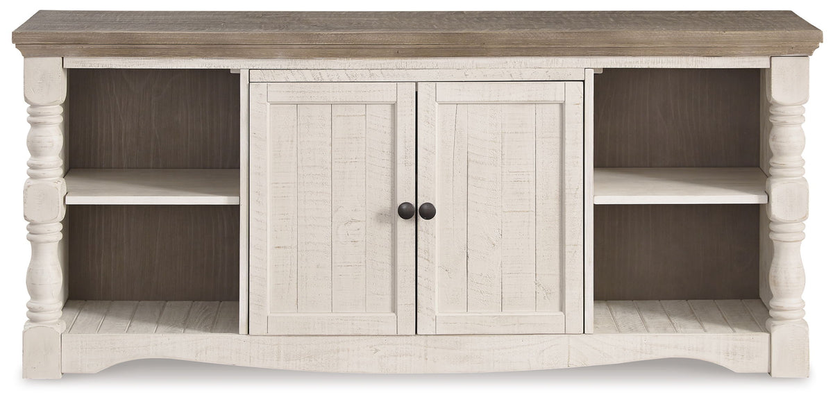 Havalance - Extra Large TV Stand - 2 Doors - Brown / Beige - R&R Furniture Gallery (Fountain Valley, CA)