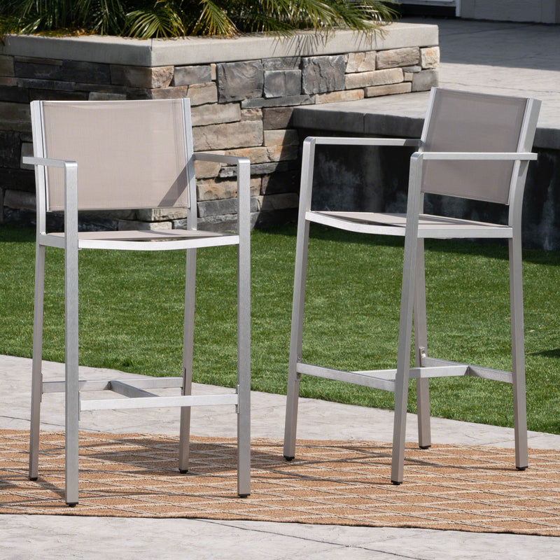 Outdoor Rust Proof Aluminum Barstools (Set of 2) - R&R Furniture Gallery (Fountain Valley, CA)