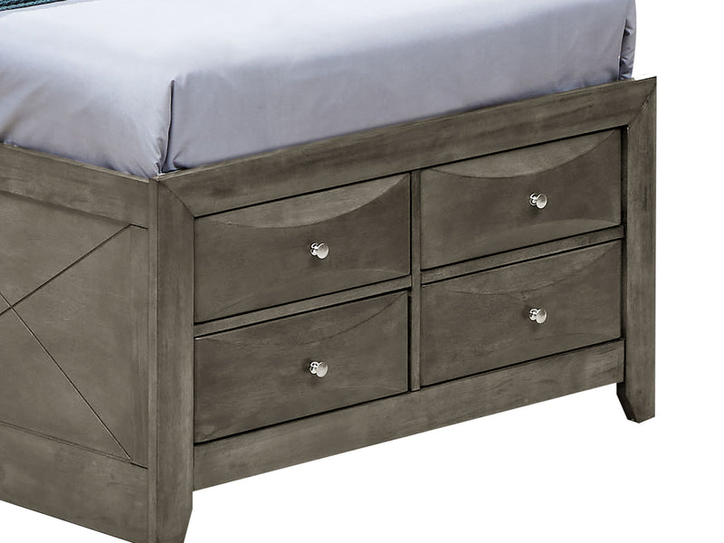 Modern Design Storage Bed With Bookcase Headboard - R&R Furniture Gallery (Fountain Valley, CA)