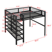 Loft Bed With 4 Tier Shelves And Storage - R&R Furniture Gallery (Fountain Valley, CA)