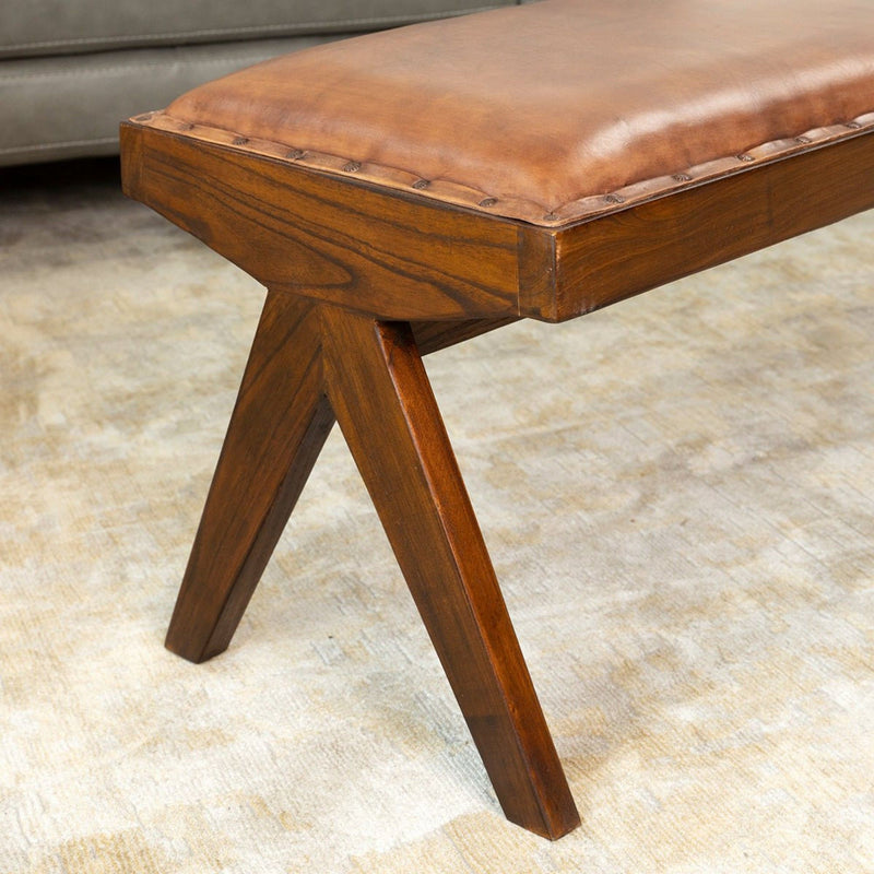 Chad - Bench - Brown / Tan - R&R Furniture Gallery (Fountain Valley, CA)