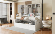 Daybed With All-In-One Cabinet And Shelf - R&R Furniture Gallery (Fountain Valley, CA)