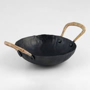 TOV Furniture Verma hammered iron black catchall serving bowl with textured finish, ideal for organizing or serving small items.