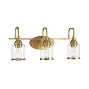 3 Lights Brush Vanity Light - Clear / Gold - R&R Furniture Gallery (Fountain Valley, CA)