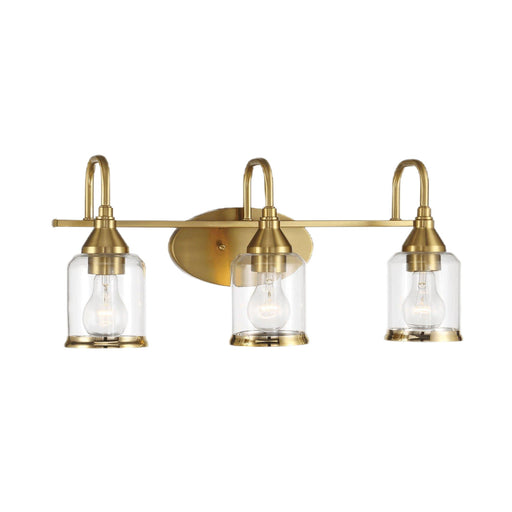 3 Lights Brush Vanity Light - Clear / Gold - R&R Furniture Gallery (Fountain Valley, CA)