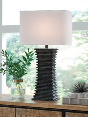 Golzar - Poly Table Lamp - Black - R&R Furniture Gallery (Fountain Valley, CA)