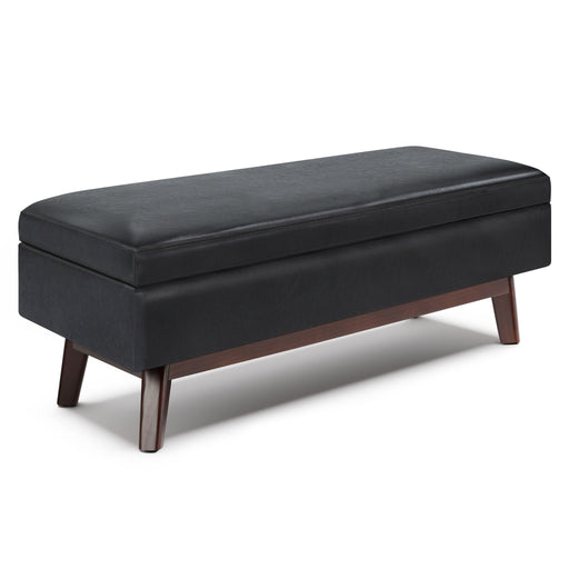 Owen - Rectangular Storage Ottoman - Midnight Black - R&R Furniture Gallery (Fountain Valley, CA)
