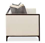 Belmont Place - Loveseat - Cream / Espresso - R&R Furniture Gallery (Fountain Valley, CA)