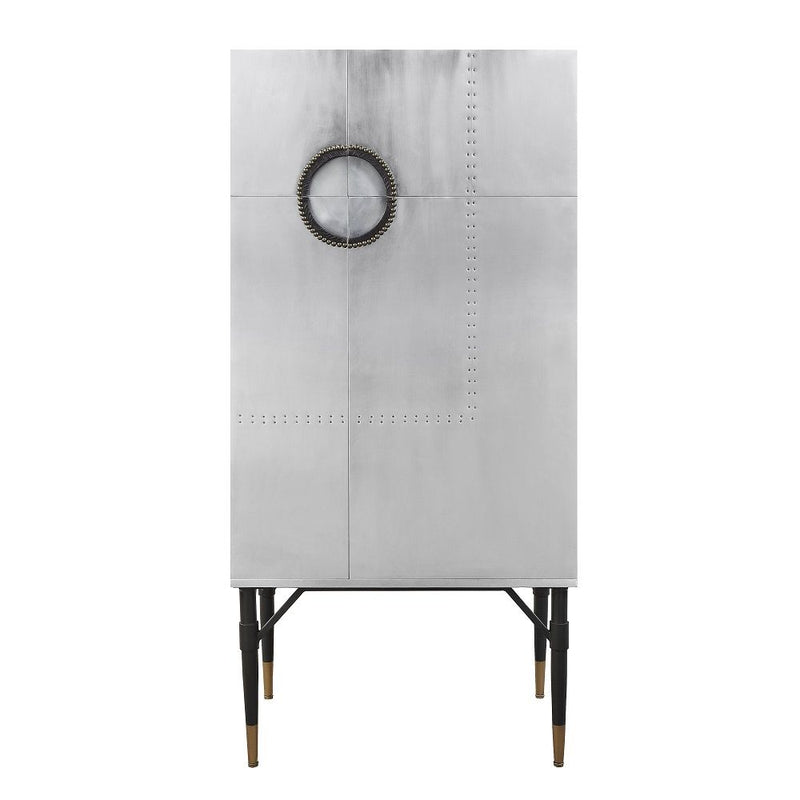 Yoela - Wine Cabinet - Leather & Aluminum - R&R Furniture Gallery (Fountain Valley, CA)