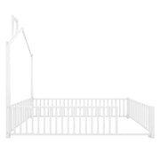 Metal House Platform Bed With Guardrail And Chimney - R&R Furniture Gallery (Fountain Valley, CA)