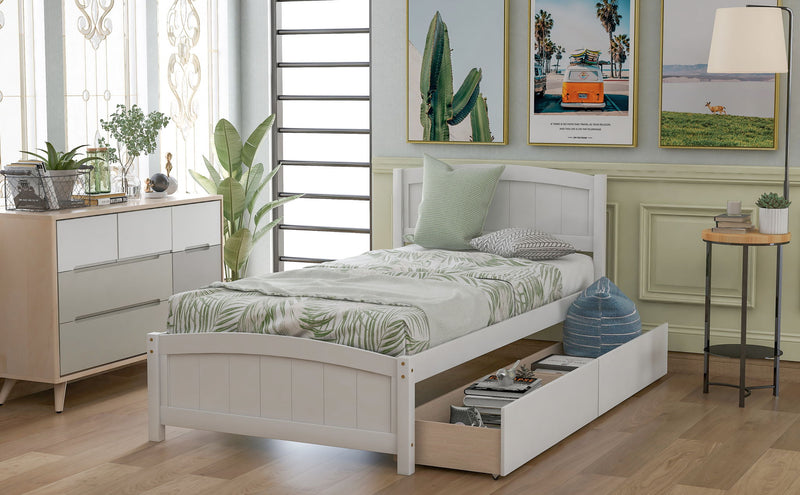 Platform Bed & Headboard, Footboard And Wood Slat Support - R&R Furniture Gallery (Fountain Valley, CA)