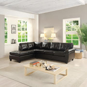 Glory Furniture Gallant stationary sectional sofa with plush cushions and modern design, shown in a spacious living room setting.