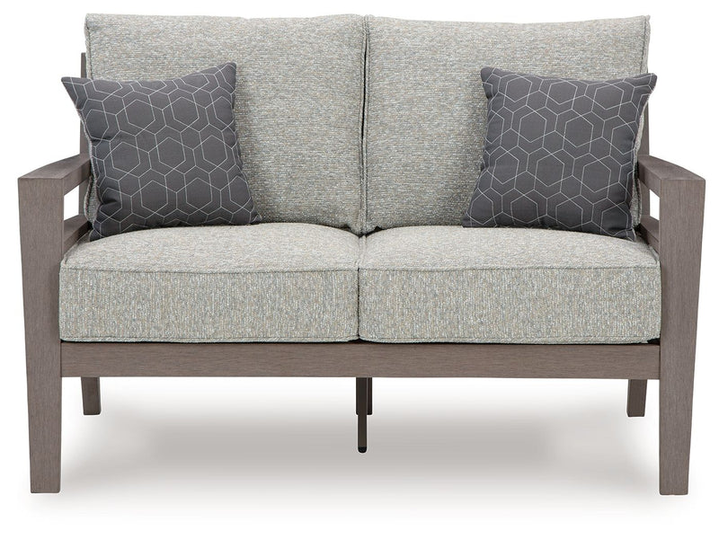 Hillside Barn - Loveseat W/Cushion - Gray / Brown - R&R Furniture Gallery (Fountain Valley, CA)