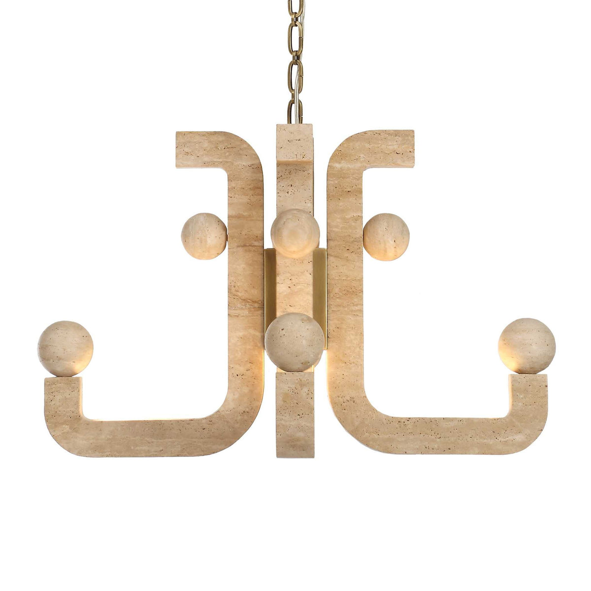 Equilibrium - 5 Light LED Pendant - Brass