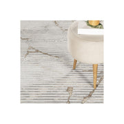 Geometrix - 5'3" X 7'3" Area Rug With Geometric, 3D Effect - Ivory / Gray - R&R Furniture Gallery (Fountain Valley, CA)