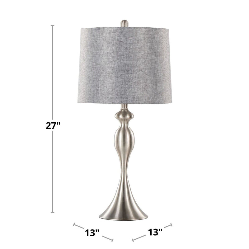 Ashland - Table Lamp (Set of 2) - Gray - Linen