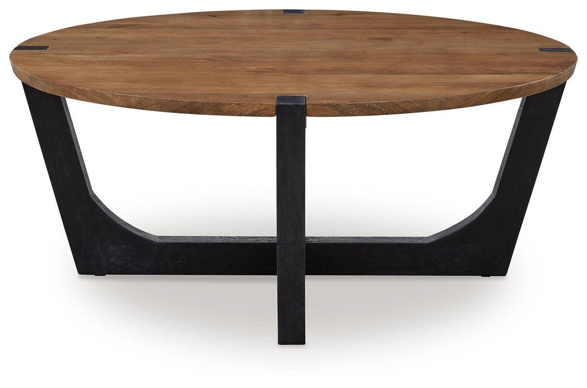 Hanneforth - Round Cocktail Table - Brown - R&R Furniture Gallery (Fountain Valley, CA)