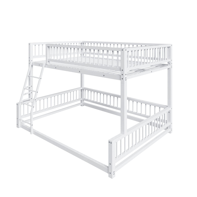 Bunk Bed Frame With Ladder And Safety Guardrails - R&R Furniture Gallery (Fountain Valley, CA)