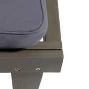 Noble House Ariana wood chaise lounge with cushion, featuring a stylish and comfortable outdoor seating design.