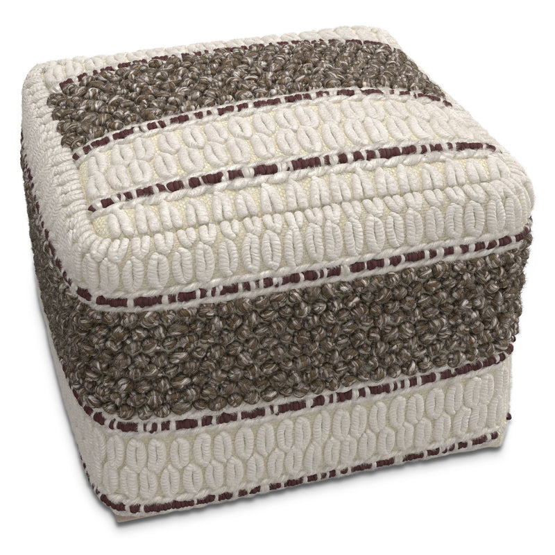 Grady - Handcrafted Square Pouf - R&R Furniture Gallery (Fountain Valley, CA)